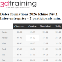 formations rhinoceros 3d